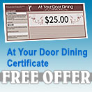 $25 Dining Certificate Free Offer